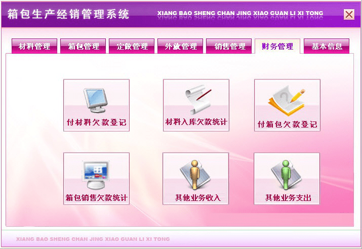 箱包生产经销管理