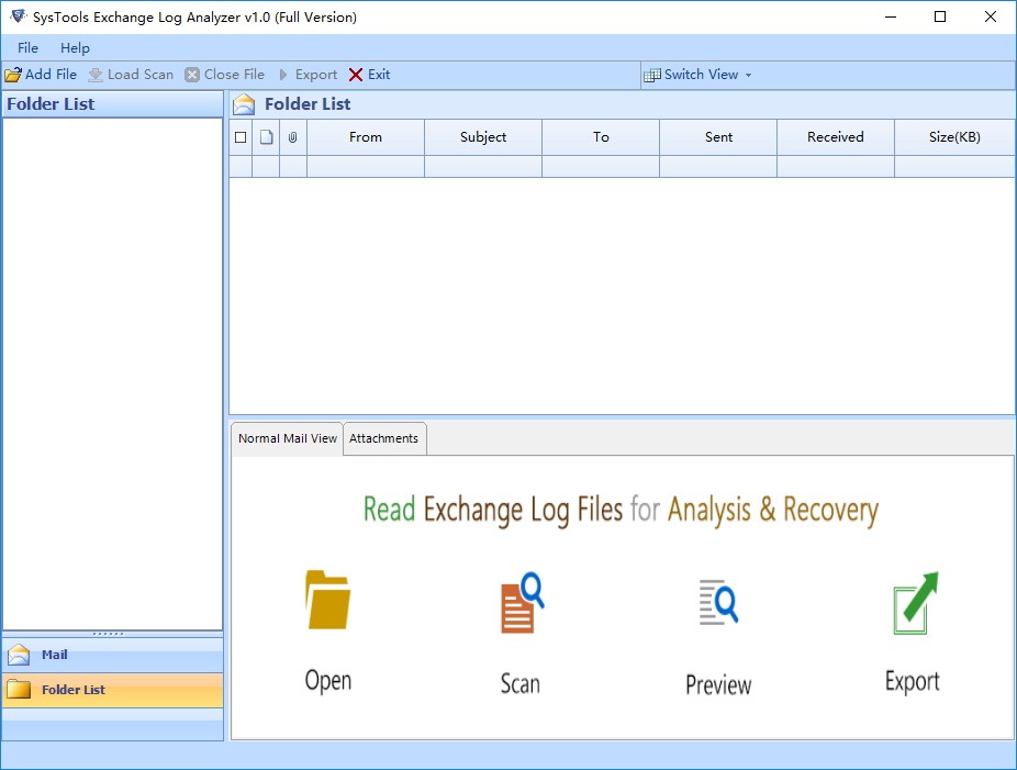 SysTools Exchange Log Analyzer软件截图