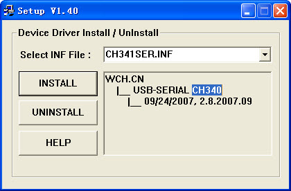 CH341ser CH340 usb转串口驱动