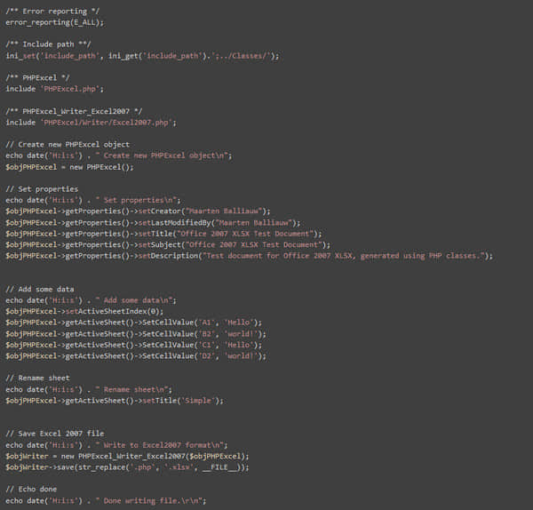 PHPExcel
