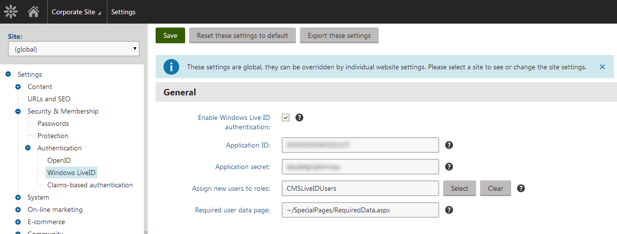 Windows Live ID Integration